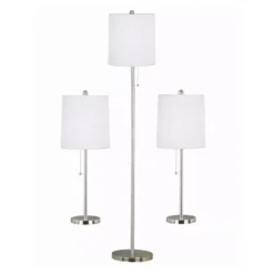 Selma 3-piece Table & Floor Lamp Set