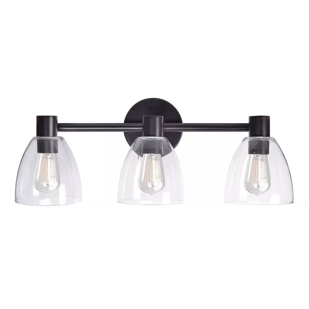 Kenroy Home Edis 3-Light Glass Vanity Light 1 Kenroy Home Edis 3-Light Glass Vanity Light