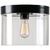 Capri 1-Light Flush Mount Large Pan Home