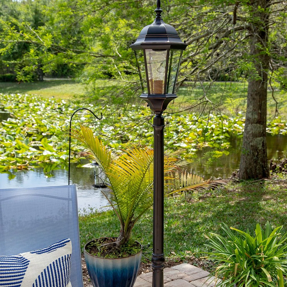Kenroy Home Traditional Portable Post Outdoor Lantern Floor Decor 2 Kenroy Home Traditional Portable Post Outdoor Lantern Floor Decor - Image 2